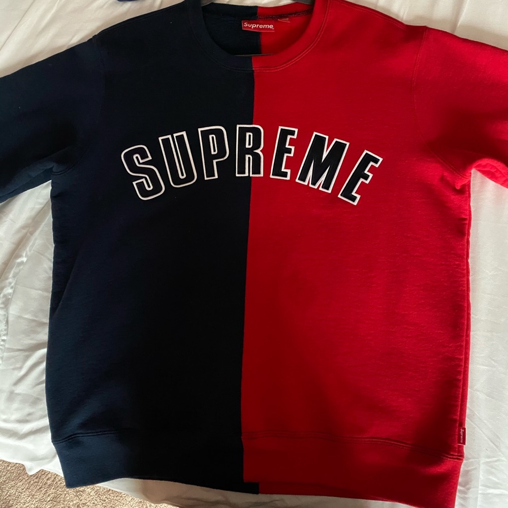 Supreme multicolored pull over sweater.